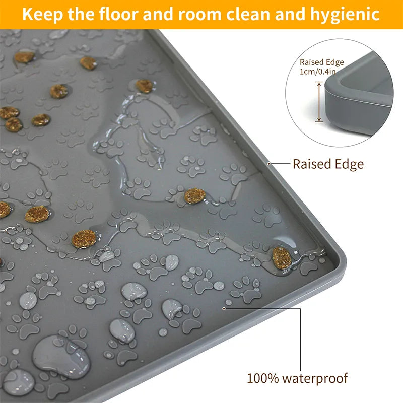 Tapis de gamelle en silicone antidérapant