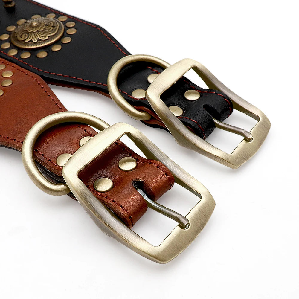 Collier pour Chien en Cuir + vintage 2
