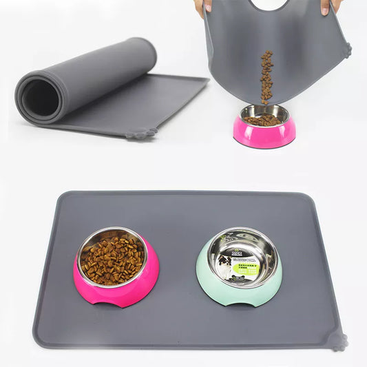 Tapis de gamelle en silicone Imperméable et antidérapant